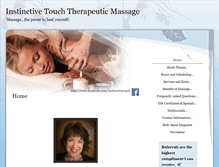Tablet Screenshot of instinctivetouch.massagetherapy.com