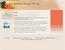 Tablet Screenshot of christinaj.massagetherapy.com