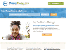 Tablet Screenshot of massagetherapy.com