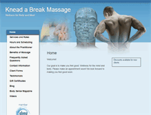 Tablet Screenshot of kneadabreak.massagetherapy.com