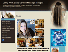 Tablet Screenshot of jennywest.massagetherapy.com