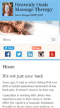 Mobile Screenshot of heavenlyoasis.massagetherapy.com