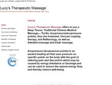 Tablet Screenshot of lucys.massagetherapy.com