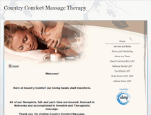 Tablet Screenshot of countrycomfort.massagetherapy.com