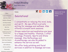 Tablet Screenshot of indigohealing.massagetherapy.com