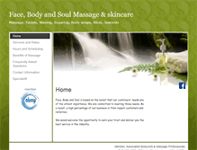 Tablet Screenshot of facebodyandsoul.massagetherapy.com