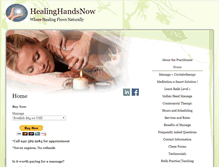 Tablet Screenshot of healinghandsnow.massagetherapy.com