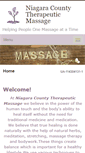 Mobile Screenshot of niagaracountytherapeutic.massagetherapy.com