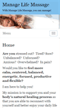 Mobile Screenshot of managelifemassage.massagetherapy.com