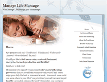 Tablet Screenshot of managelifemassage.massagetherapy.com