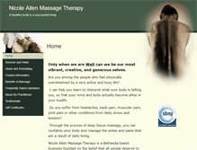 Tablet Screenshot of nicoleallen.massagetherapy.com