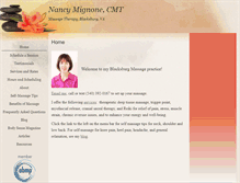 Tablet Screenshot of nancymignone.massagetherapy.com