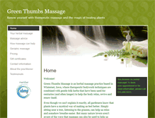 Tablet Screenshot of greenthumbs.massagetherapy.com