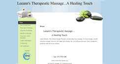 Desktop Screenshot of leeann.massagetherapy.com