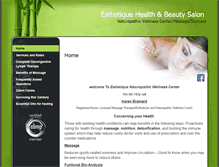 Tablet Screenshot of esthetique.massagetherapy.com