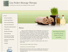 Tablet Screenshot of lisaparker.massagetherapy.com