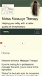 Mobile Screenshot of motus.massagetherapy.com