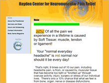 Tablet Screenshot of haydencenterneuromuscular.massagetherapy.com
