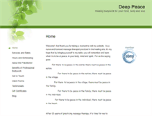 Tablet Screenshot of deeppeace.massagetherapy.com