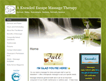 Tablet Screenshot of akneadedescape.massagetherapy.com