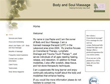 Tablet Screenshot of bodyandsoul.massagetherapy.com