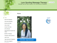 Tablet Screenshot of lynnspurling.massagetherapy.com