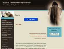 Tablet Screenshot of evondatimbers.massagetherapy.com