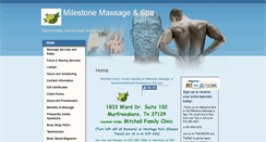 Desktop Screenshot of milestone.massagetherapy.com