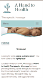 Mobile Screenshot of ahandtohealth.massagetherapy.com