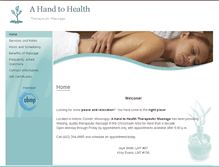 Tablet Screenshot of ahandtohealth.massagetherapy.com