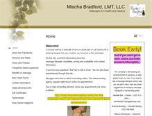 Tablet Screenshot of mischabradford.massagetherapy.com