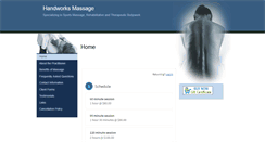 Desktop Screenshot of handworks.massagetherapy.com