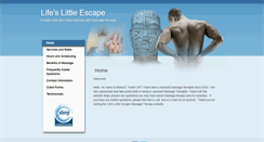 Desktop Screenshot of lifeslittleescape.massagetherapy.com