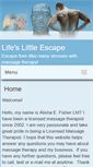 Mobile Screenshot of lifeslittleescape.massagetherapy.com