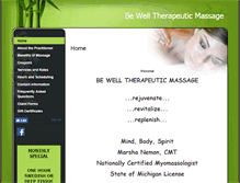 Tablet Screenshot of bewelltherapeuticmassage.massagetherapy.com