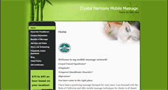Desktop Screenshot of crystalharmonymobilemassage.massagetherapy.com
