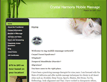 Tablet Screenshot of crystalharmonymobilemassage.massagetherapy.com