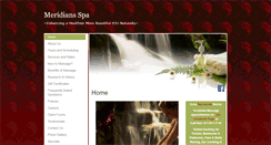 Desktop Screenshot of meridians-spa.massagetherapy.com