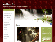 Tablet Screenshot of meridians-spa.massagetherapy.com