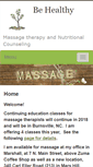 Mobile Screenshot of behealthy.massagetherapy.com