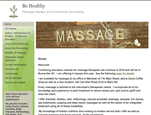 Tablet Screenshot of behealthy.massagetherapy.com