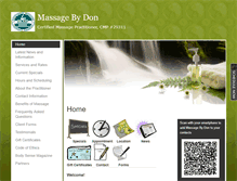 Tablet Screenshot of massagebydon.massagetherapy.com