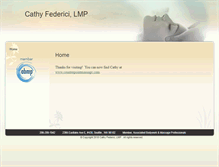 Tablet Screenshot of cathyfederici.massagetherapy.com