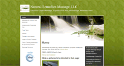 Desktop Screenshot of naturalremedies.massagetherapy.com