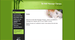 Desktop Screenshot of be-well.massagetherapy.com