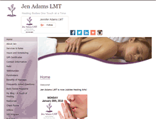 Tablet Screenshot of jenadamslmt.massagetherapy.com