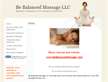 Tablet Screenshot of bebalanced.massagetherapy.com