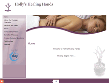 Tablet Screenshot of hollyshealinghands.massagetherapy.com