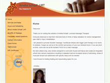Tablet Screenshot of amelia.massagetherapy.com