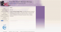 Desktop Screenshot of fourfinehands.massagetherapy.com